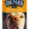 12 X Denes Light With Chicken & Liver + Herbs Wet Dog Food 400g