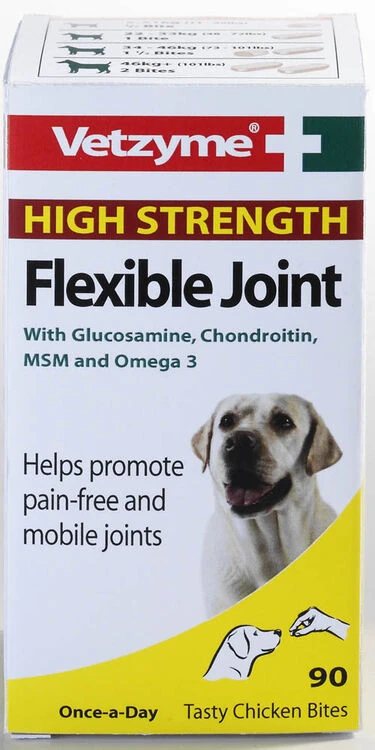 Vetzyme Dog High Strength Flexible Joint 90 Tablets 1 Vetzyme Dog High Strength Flexible Joint 90 Tablets