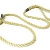 KJK Ropeworks Slip Lead With Leather Stop Natural Beige