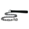 Ancol Heritage Extra Heavy Chain Lead With Leather Handle Black 80cm