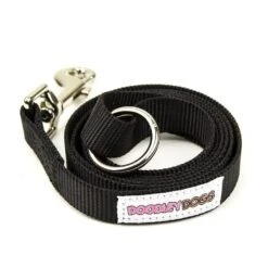 Great&Small Doodley Dogs Plain Nylon Lead Black