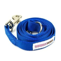 Great&Small Doodley Dogs Plain Nylon Lead Blue