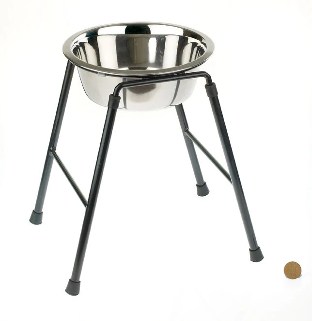 Classic High Stand Raised Dog Feeder & Stainless Dish 1 Classic High Stand Raised Dog Feeder & Stainless Dish