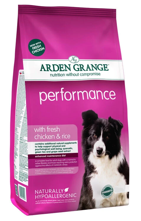 Arden Grange Performance Fresh Chicken & Rice Adult Dog Food 1 Arden Grange Performance Fresh Chicken & Rice Adult Dog Food