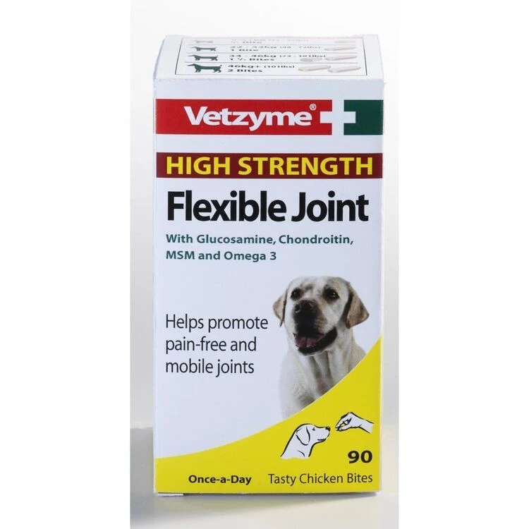 Vetzyme High Strength Flexible Joint Tablets 90 Tablets 1 Vetzyme High Strength Flexible Joint Tablets 90 Tablets