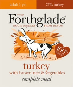 18 X 395g Forthglade Complete Adult Turkey With Brown Rice & Veg