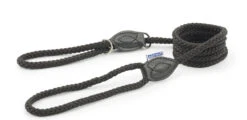 Ancol Heritage Rope Slip & Control Lead Combination Black 12mm X1m