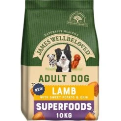 James Wellbeloved Superfoods Adult Dry Dog Food Lamb With Sweet Potato & Chia