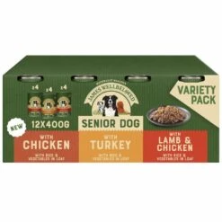 12 X James Wellbeloved Dog Food Senior Mixed 400g Pack