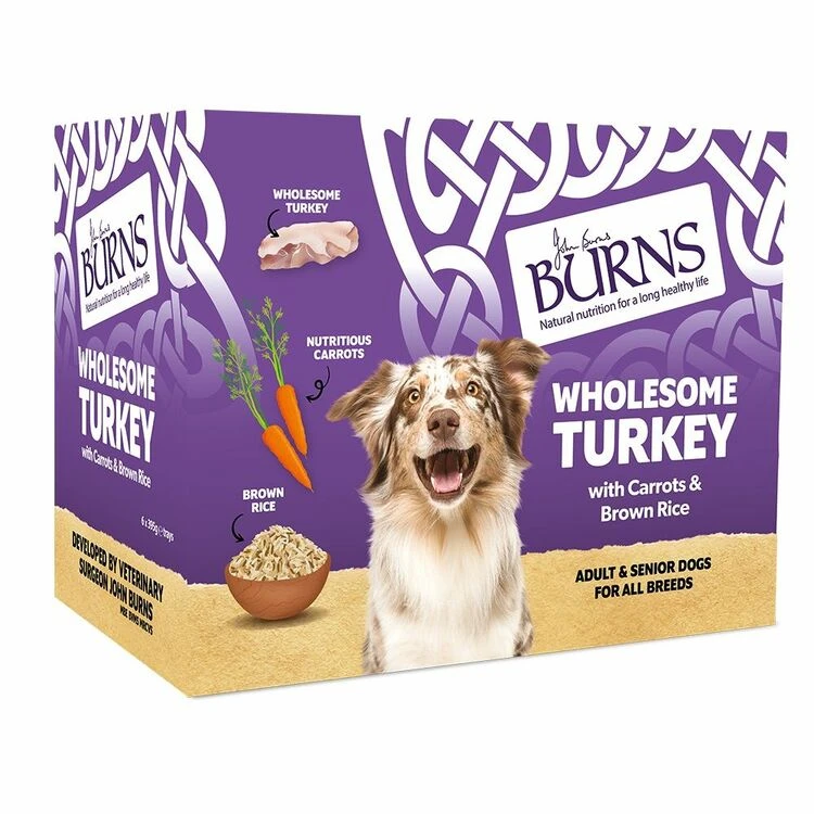 6 X Burns Wholesome Turkey Dog Food 395g 1 6 X Burns Wholesome Turkey Dog Food 395g