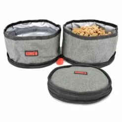 KONG Fold Up Travel Double Dog Bowl
