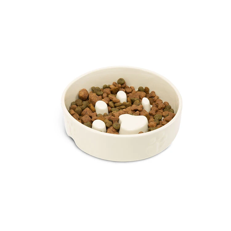Scruffs® Icon Slow Feeder Pet Bowl Cream 1 Scruffs® Icon Slow Feeder Pet Bowl Cream
