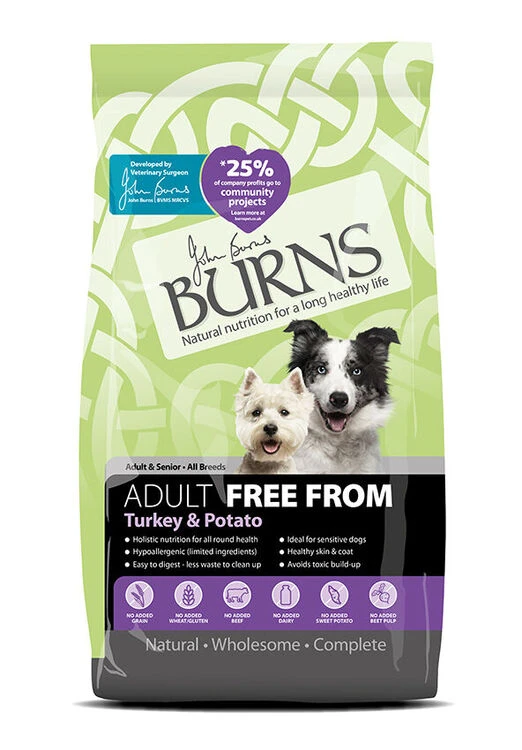 Burns Adult Free From Turkey And Potato Dog Food 1 Burns Adult Free From Turkey And Potato Dog Food