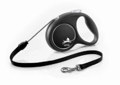 Flexi Black Design Dog Lead Cord 5m