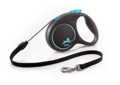 Flexi Black Design Dog Lead Cord 5m Blue