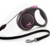 Flexi Black Design Dog Lead Cord 5m Pink