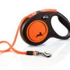 Flexi New Neon Tape Orange Dog Lead