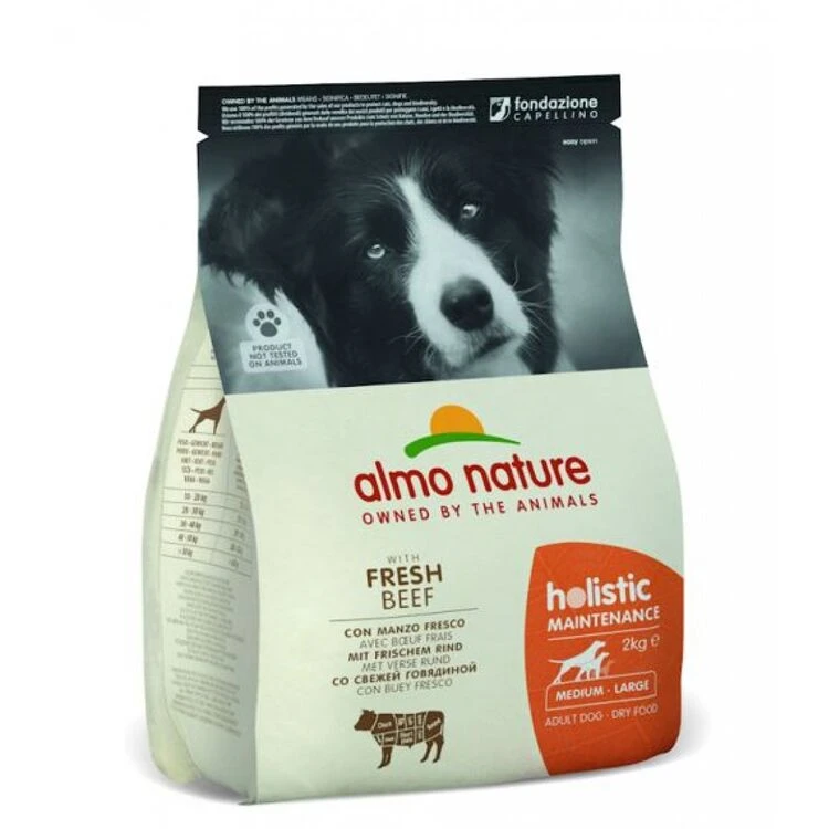 3 X Almo Nature Holistic Maintenance With Fresh Beef Medium To Large Dog Food 2kg 1 3 X Almo Nature Holistic Maintenance With Fresh Beef Medium To Large Dog Food 2kg