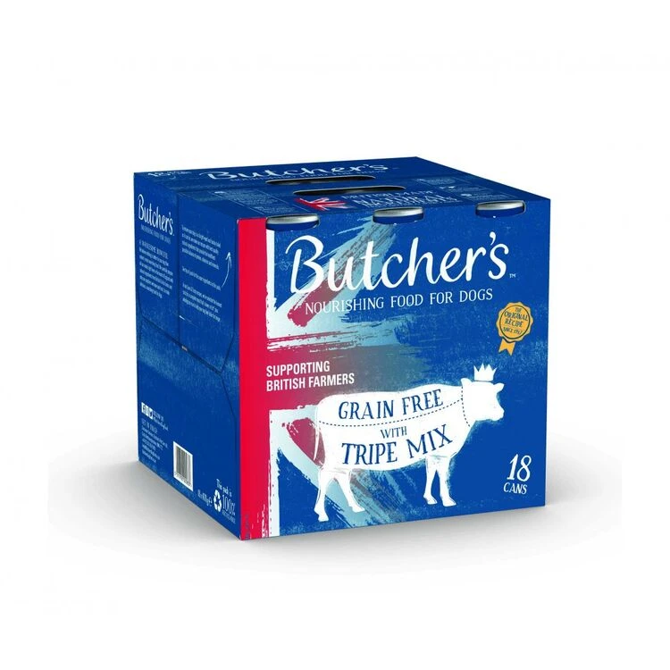 18 X 400g Butcher's Original Tripe Mix Recipes Dog Food 1 18 X 400g Butcher's Original Tripe Mix Recipes Dog Food