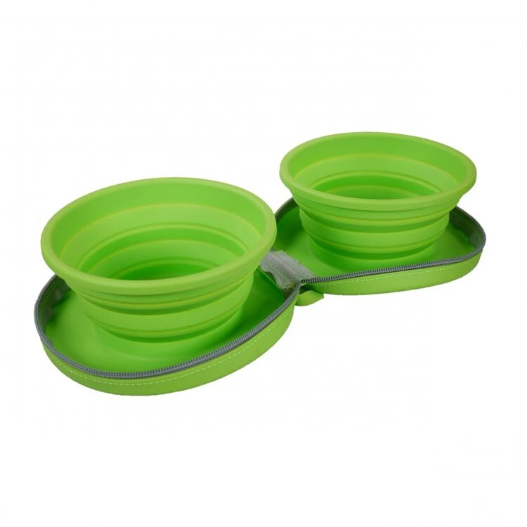 Rosewood Foldable Zip Up Dual Bowls 1 Rosewood Foldable Zip Up Dual Bowls