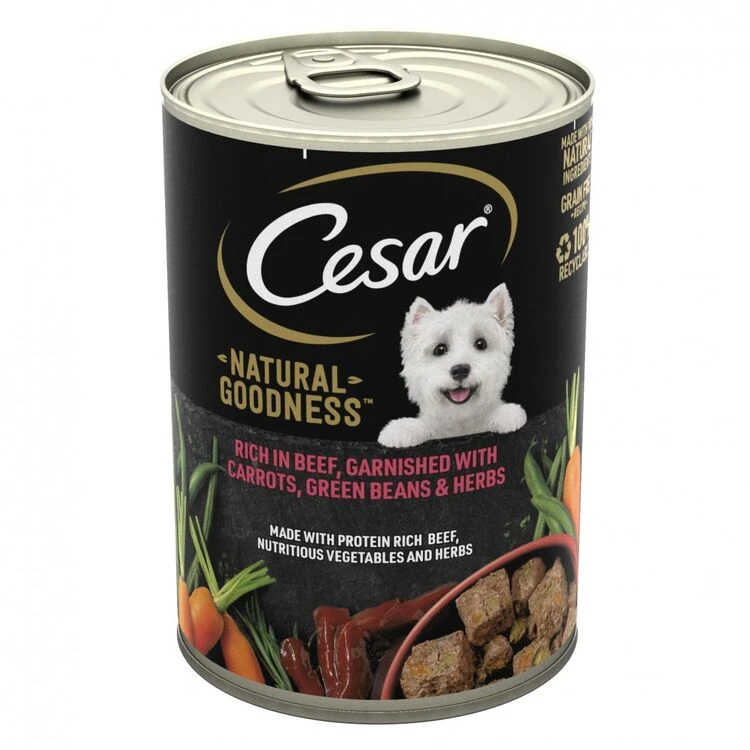 6 X Cesar Can Natural Goodness Beef In Loaf Dog Food 400g 1 6 X Cesar Can Natural Goodness Beef In Loaf Dog Food 400g