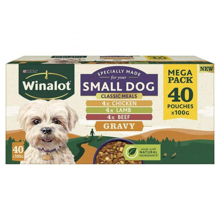 40 X Winalot Small Wet Dog Food Pouches Mixed In Gravy 100g 1 40 X Winalot Small Wet Dog Food Pouches Mixed In Gravy 100g