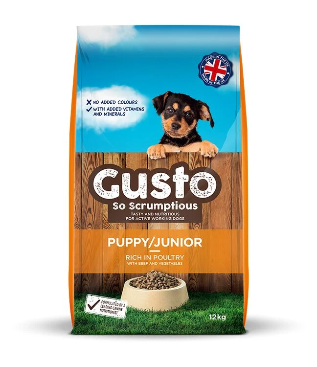 Gusto Complete Puppy/Junior With Poultry Working Dog Food - 12kg 1 Gusto Complete Puppy/Junior With Poultry Working Dog Food - 12kg